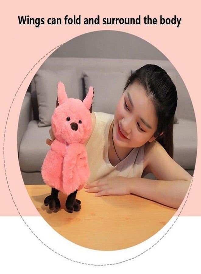 NatureMan 11 inch Plush Bat Stuffed Animal Plush Toy Halloween Bat Decor Bedtime Toys for Kids (Pink) - Image 5